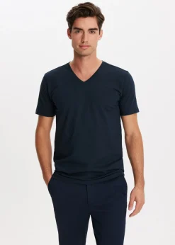 The Sting Basic t-shirt met v-hals<Heren Basics|T-Shirts