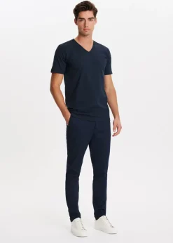 The Sting Basic t-shirt met v-hals<Heren Basics|T-Shirts