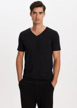 The Sting Basic t-shirt met v-hals<Heren Basics|T-Shirts