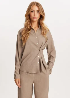 The Sting Blouse met knoopdetail<DAMES Blouses