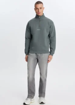 The Sting Brushed half zip sweater<Heren Sweaters En Hoodies