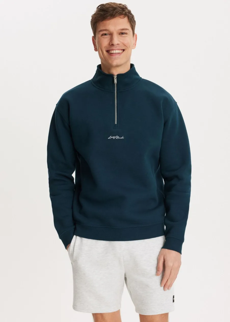 The Sting Brushed half zip sweater<Heren Sweaters En Hoodies