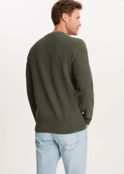 The Sting Chenille trui met structuur<Heren Truien En Vesten