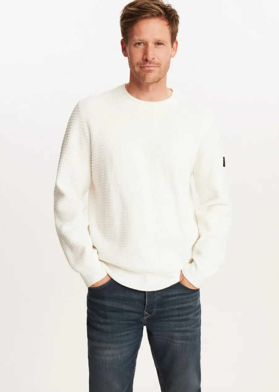 The Sting Chenille trui met structuur<Heren Truien En Vesten