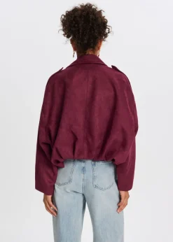 The Sting Cropped suedine bomberjack<DAMES Jassen