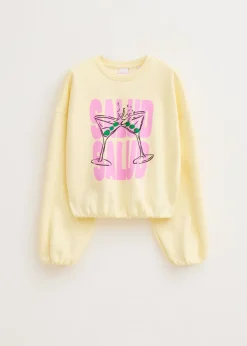 The Sting Cropped sweater met print<DAMES Sweaters En Hoodies