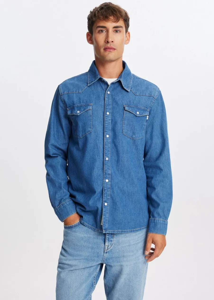 The Sting Denim overhemd<Heren Overhemden