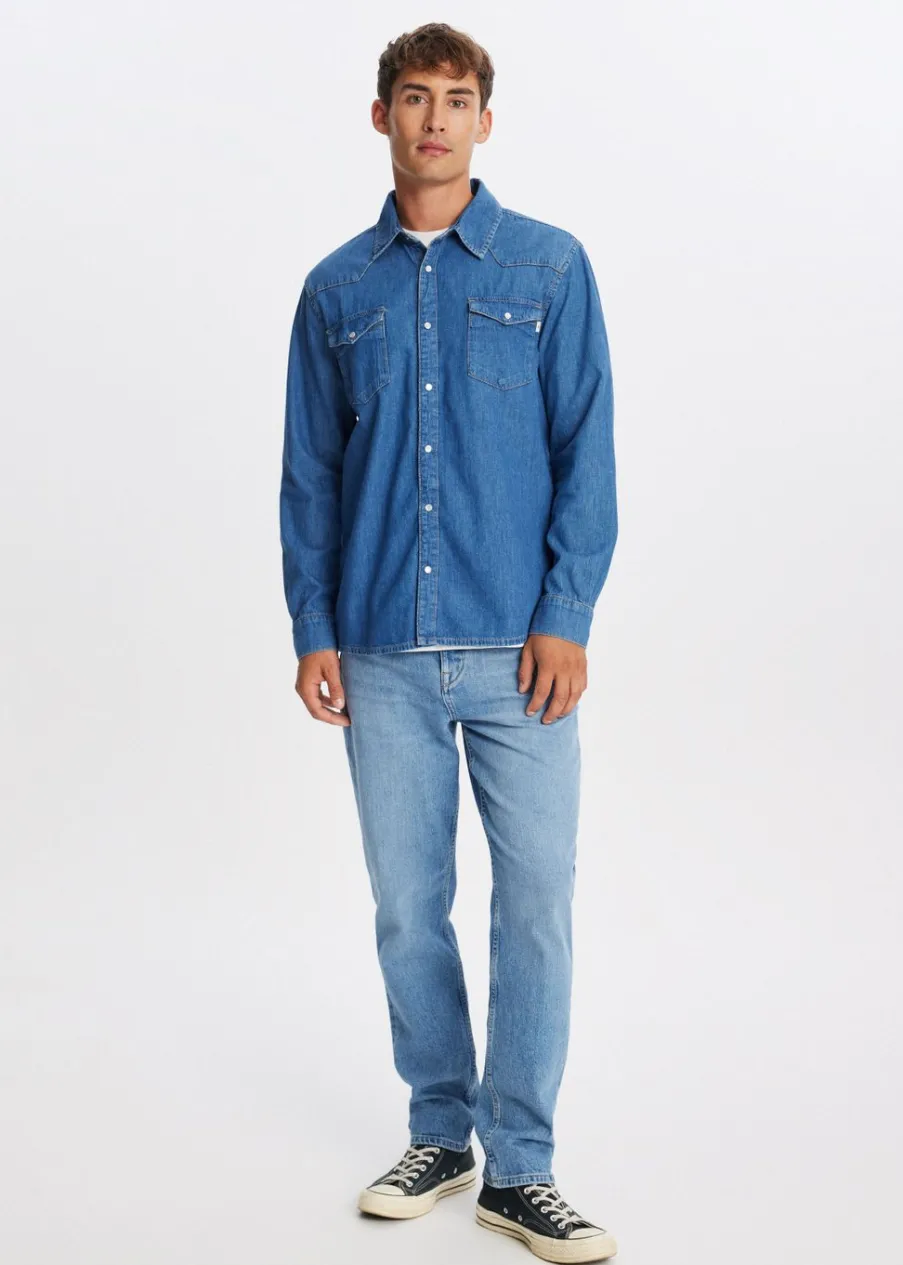 The Sting Denim overhemd<Heren Overhemden