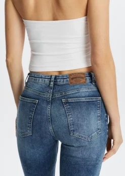 The Sting Flared jeans met pintuck<DAMES Jeans