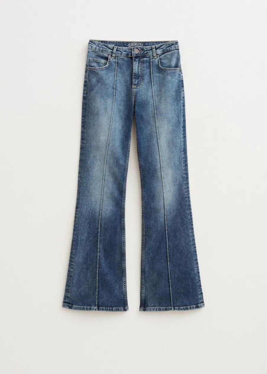 The Sting Flared jeans met pintuck<DAMES Jeans