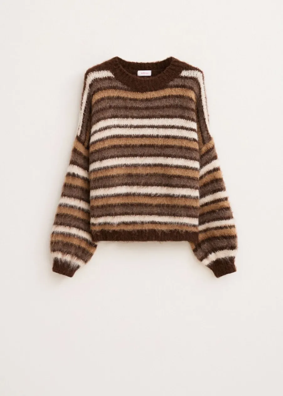 The Sting Fluffy trui met strepen<DAMES Truien En Vesten