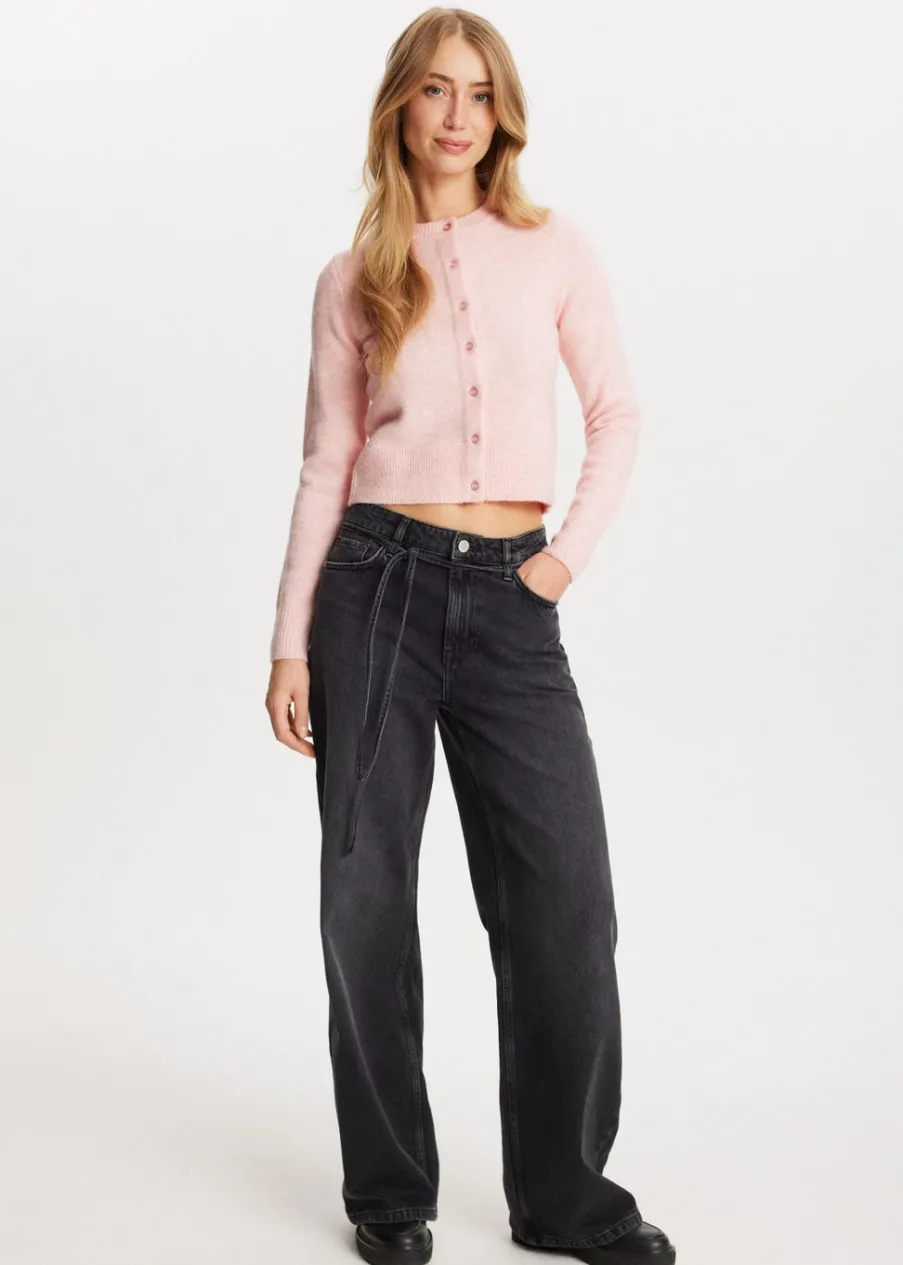 The Sting Gebreid vest met knopen<DAMES Basics|Truien En Vesten