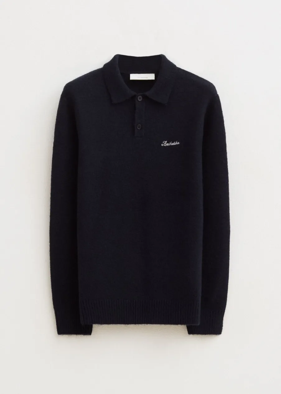 The Sting Gebreide polo met merk<Heren Polo's|Truien En Vesten