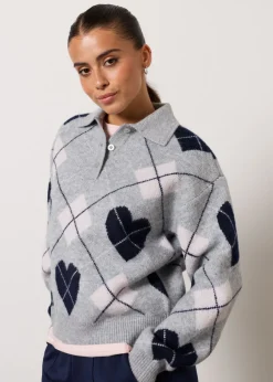 The Sting Gebreide trui met argyle print<DAMES Truien En Vesten