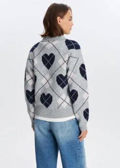 The Sting Gebreide trui met argyle print<DAMES Truien En Vesten