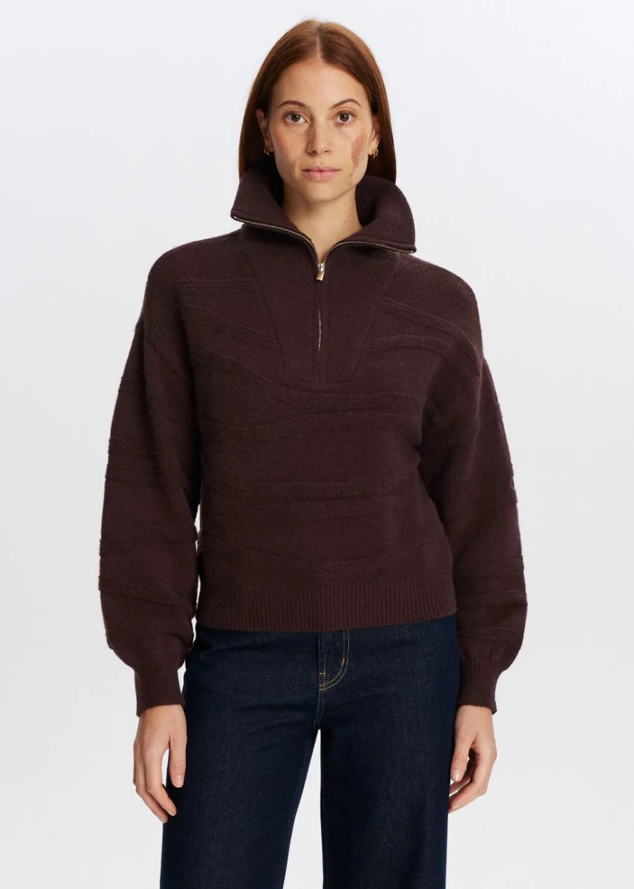 The Sting Gebreide trui met rits<DAMES Truien En Vesten