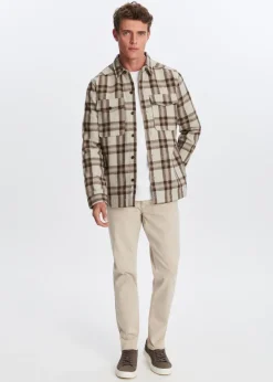 The Sting Geruit overshirt met knopen<Heren Overshirts