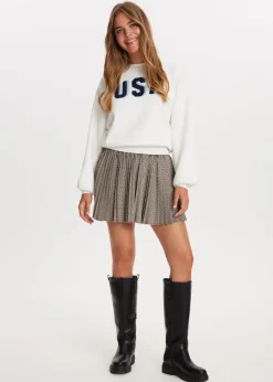 The Sting Geruite rok met plooien<DAMES Rokken