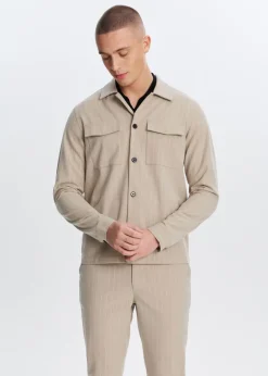 The Sting Gestreept resort overshirt<Heren Overshirts