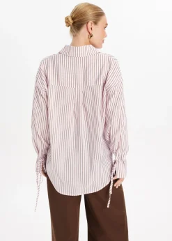 The Sting Gestreepte blouse met glitter<DAMES Blouses