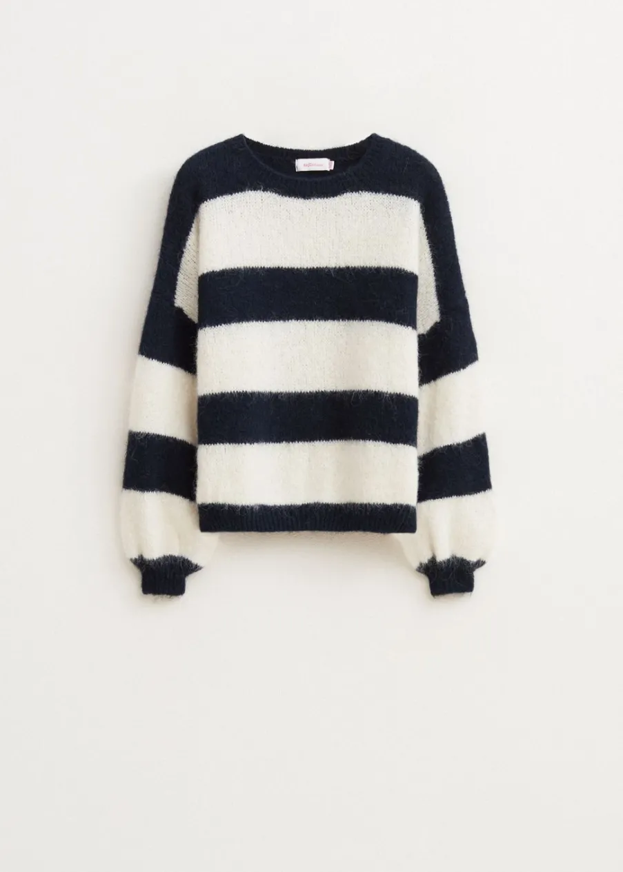 The Sting Gestreepte harige trui<DAMES Truien En Vesten