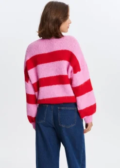 The Sting Gestreepte harige trui<DAMES Truien En Vesten