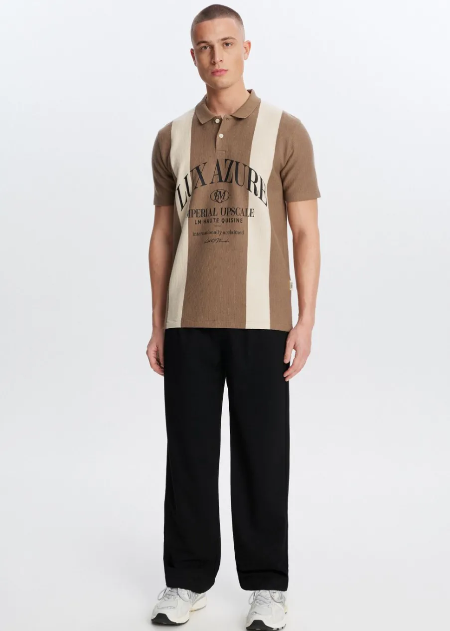 The Sting Gestreepte polo azure<Heren Polo's|T-Shirts