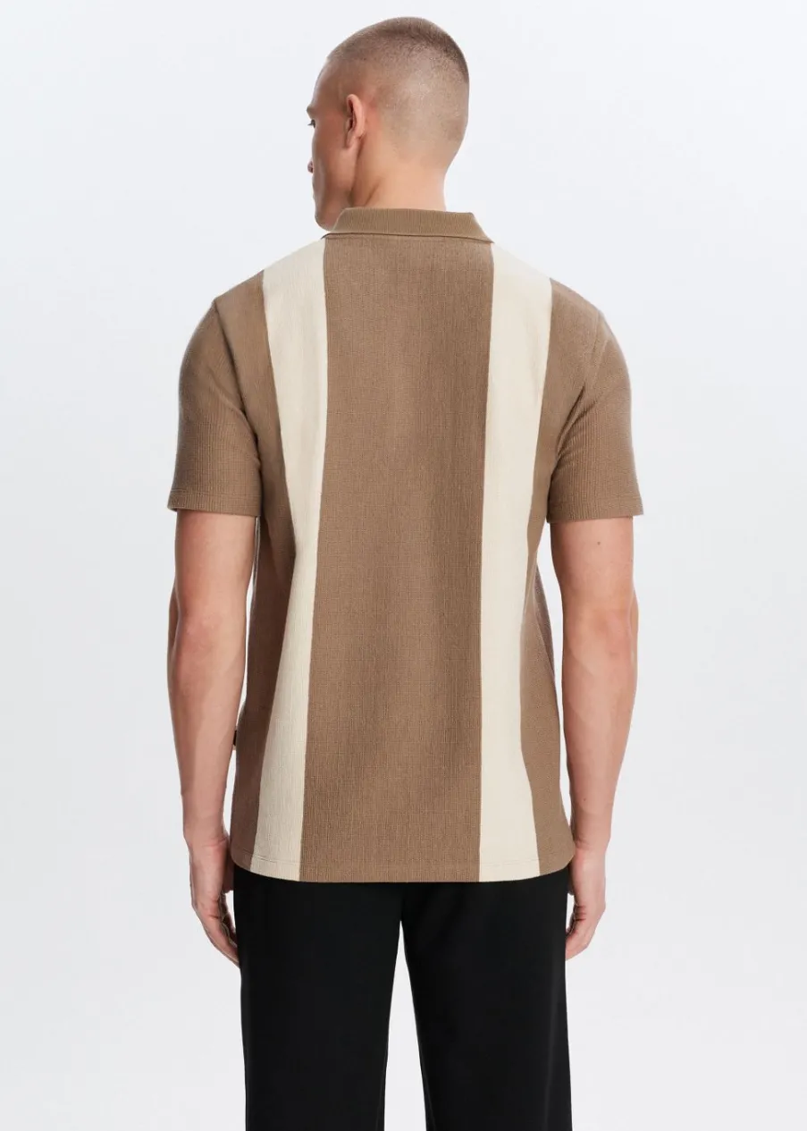 The Sting Gestreepte polo azure<Heren Polo's|T-Shirts