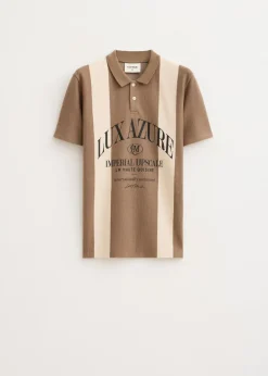 The Sting Gestreepte polo azure<Heren Polo's|T-Shirts