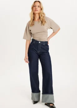 The Sting Getailleerd t-shirt met plooien<DAMES T-Shirts