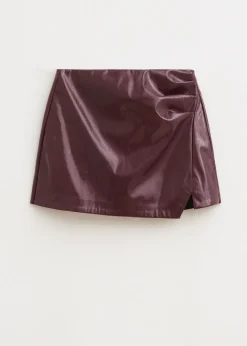 The Sting Glanzende imitatieleren skort<DAMES Skorts