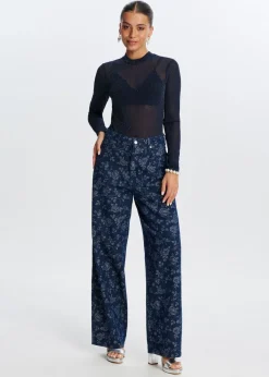 The Sting Glitter mesh body<DAMES Tops