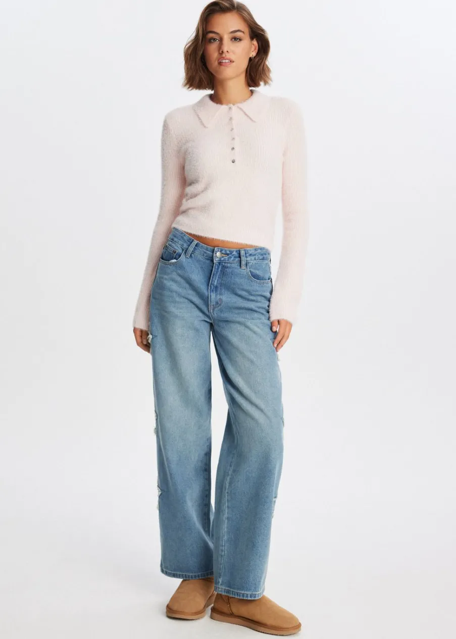 The Sting Hairy polo<DAMES Truien En Vesten