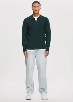 The Sting Half zip gebreide polo<Heren Truien En Vesten|Polo's