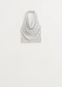 The Sting Halter top met pailletten<DAMES Tops