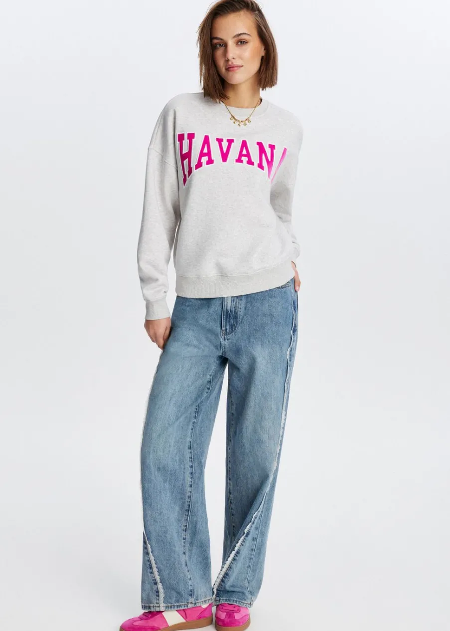 The Sting Havana velvet sweater<DAMES Sweaters En Hoodies