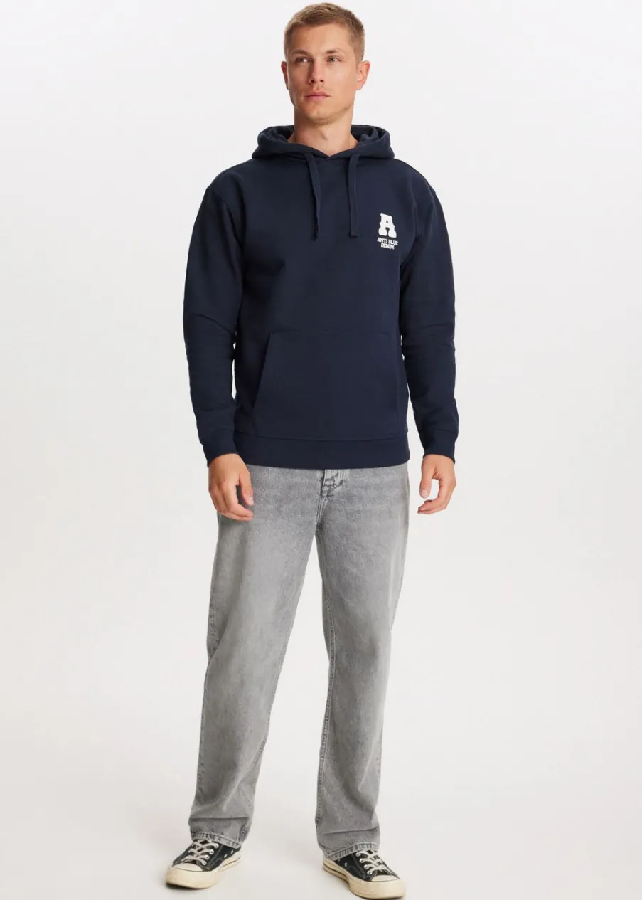 The Sting Hoodie met indigo tekstprint<Heren Sweaters En Hoodies