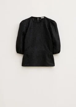 The Sting Jacquard top met strik<DAMES Tops