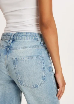 The Sting Jeans met geborduurde strikjes<DAMES Jeans