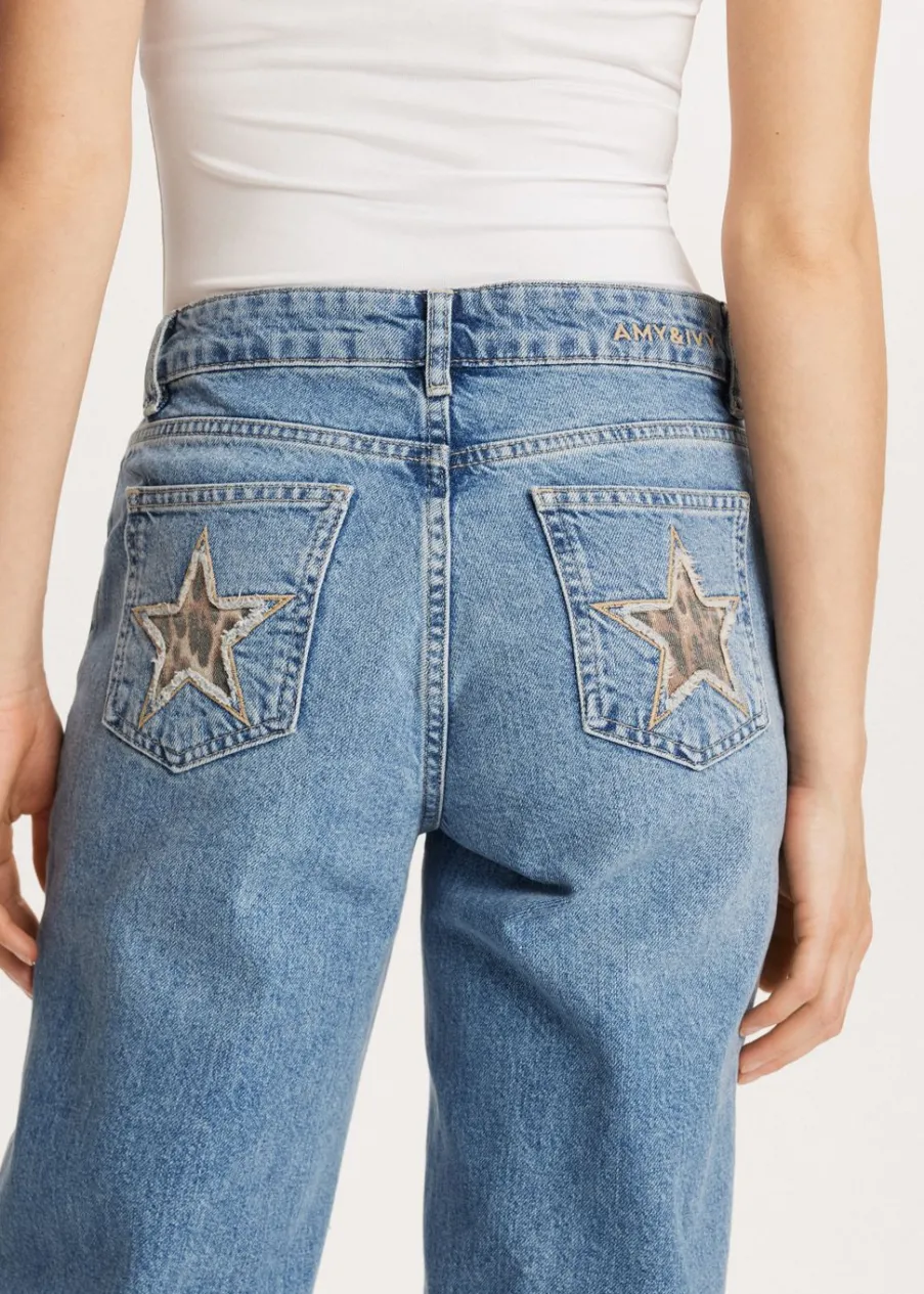 The Sting Jeans met sterren achterzakken<DAMES Jeans