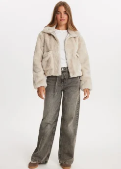 The Sting Korte faux fur jas<DAMES Jassen