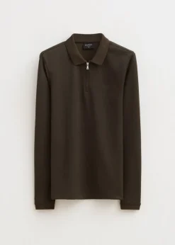 The Sting Lange mouwen polo met rits<Heren Polo's|T-Shirts