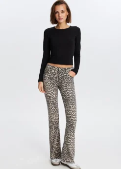 The Sting Leopard flared jeans<DAMES Jeans