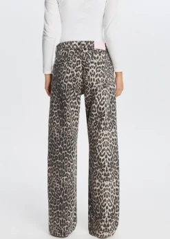 The Sting Leopard wide leg jeans<DAMES Jeans