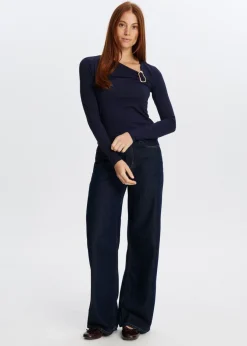 The Sting Longsleeve met gespdetail<DAMES T-Shirts