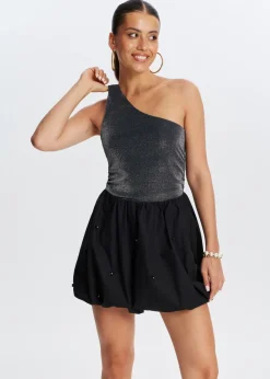 The Sting One shoulder glitter top<DAMES Tops