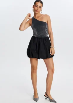 The Sting One shoulder glitter top<DAMES Tops