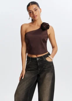 The Sting One shoulder top met roos<DAMES Tops