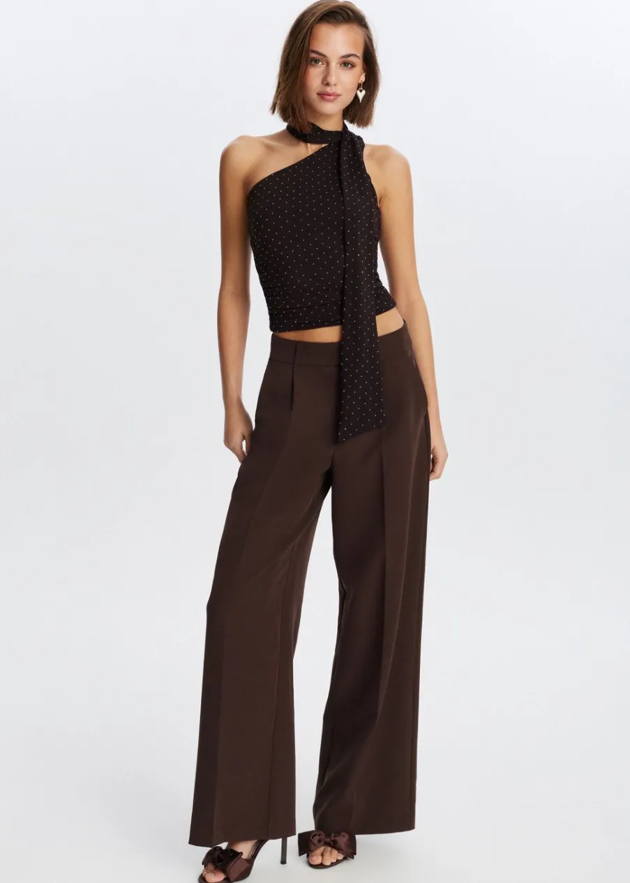 The Sting One shoulder top met sjaal<DAMES Tops