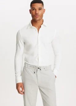 The Sting Overhemd piqué stretch<Heren Overhemden